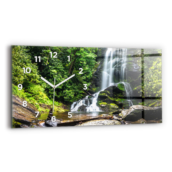Horloge rectangulaire horizontale Forêt de cascades
