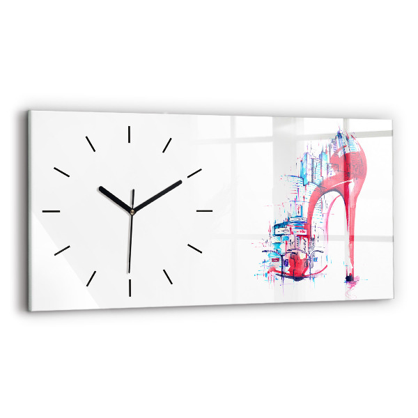 Horloge rectangulaire horizontale Talon rouge