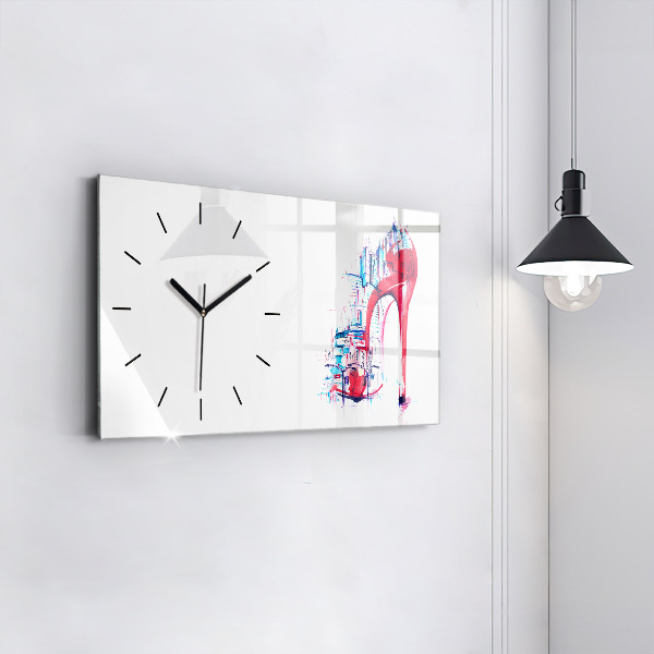 Horloge rectangulaire horizontale Talon rouge