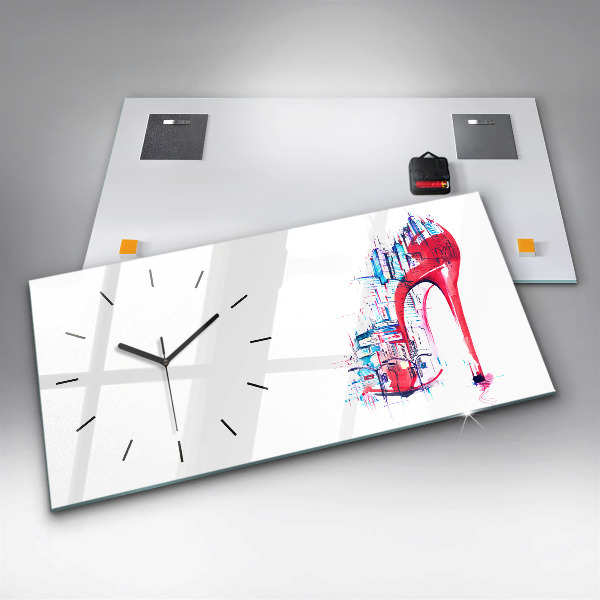Horloge rectangulaire horizontale Talon rouge