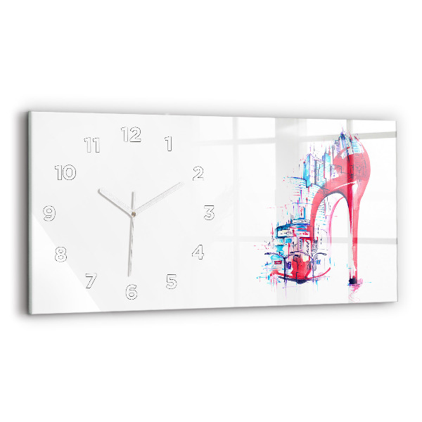 Horloge rectangulaire horizontale Talon rouge