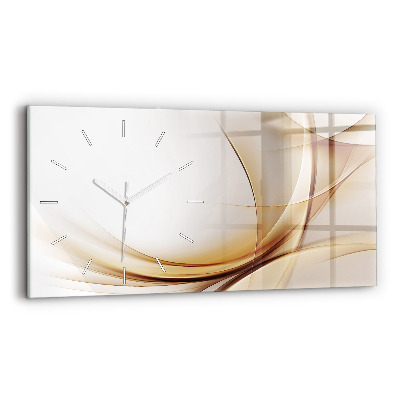 Horloge rectangulaire horizontale Abstraction dorée