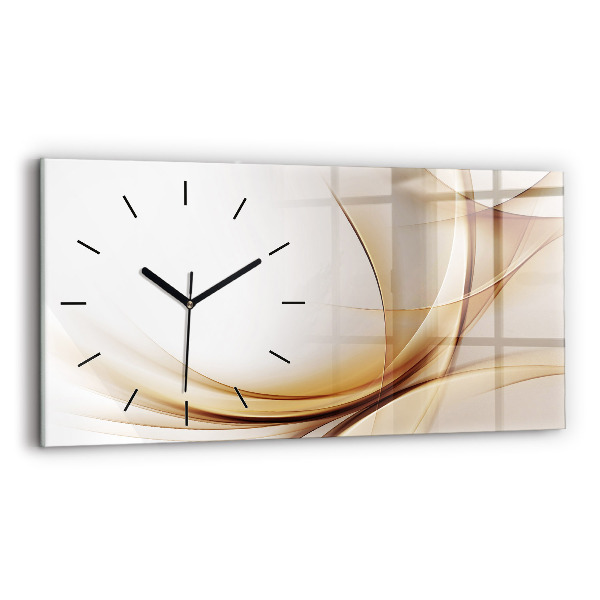 Horloge rectangulaire horizontale Abstraction dorée