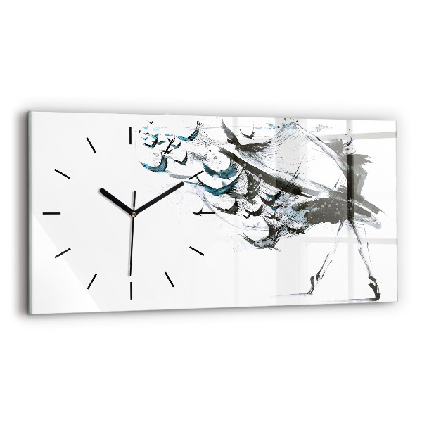 Horloge rectangulaire horizontale Femme dansant le ballet