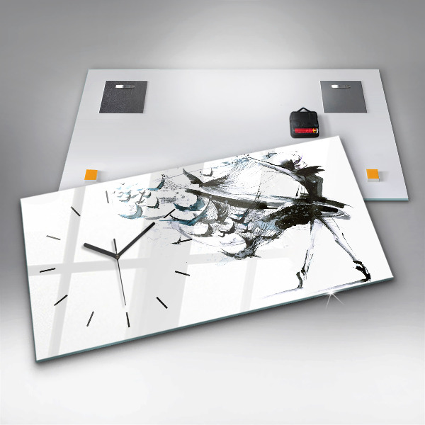 Horloge rectangulaire horizontale Femme dansant le ballet