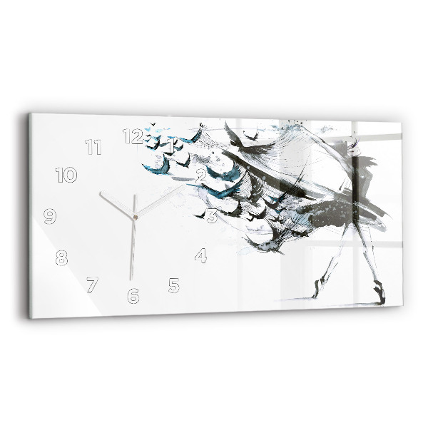 Horloge rectangulaire horizontale Femme dansant le ballet