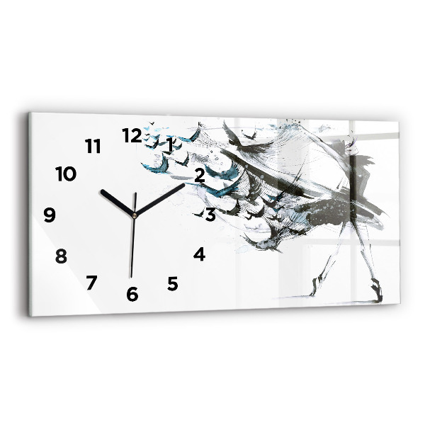 Horloge rectangulaire horizontale Femme dansant le ballet