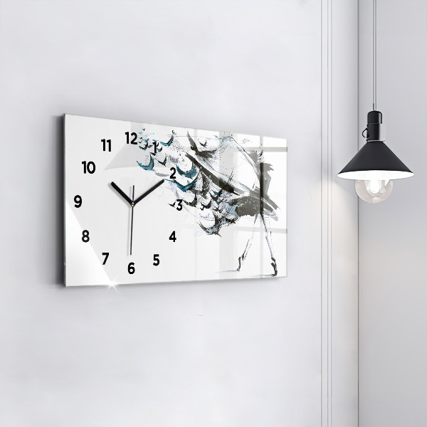 Horloge rectangulaire horizontale Femme dansant le ballet