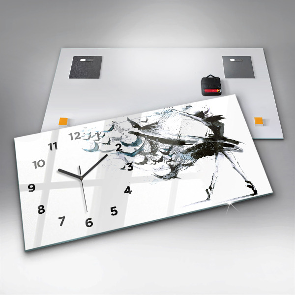 Horloge rectangulaire horizontale Femme dansant le ballet