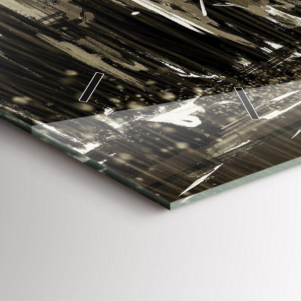 Horloge rectangulaire horizontale Femme par une nuit pluvieuse