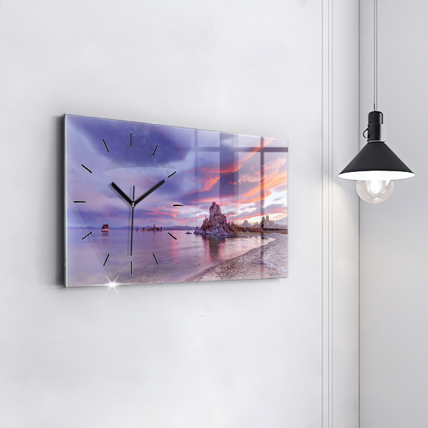 Horloge rectangulaire horizontale Lever de soleil en Californie