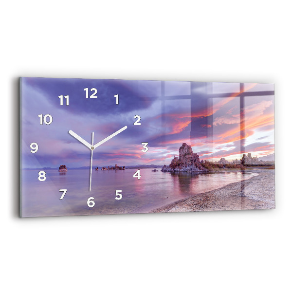 Horloge rectangulaire horizontale Lever de soleil en Californie