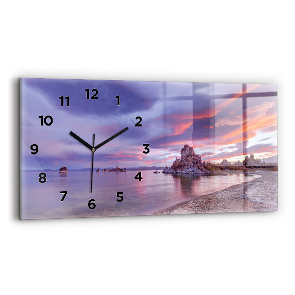Horloge rectangulaire horizontale Lever de soleil en Californie