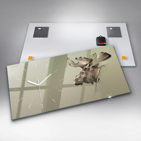 Horloge rectangulaire horizontale Orignal graphique