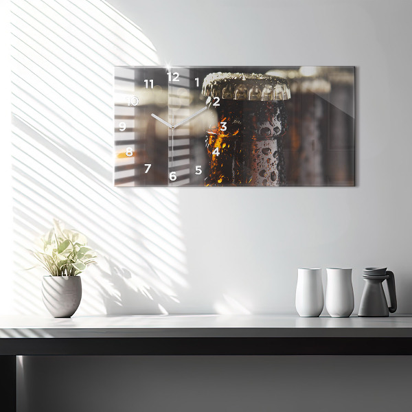Horloge rectangulaire horizontale Bouteilles en verre