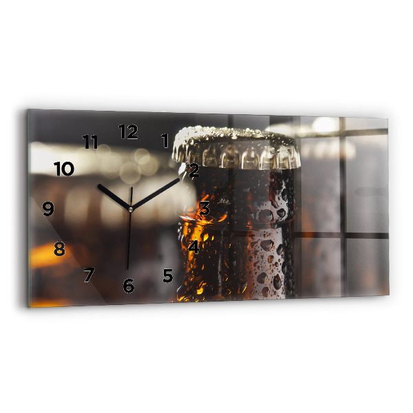 Horloge rectangulaire horizontale Bouteilles en verre