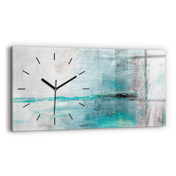 Horloge rectangulaire horizontale 'Texture d''huile abstraite'