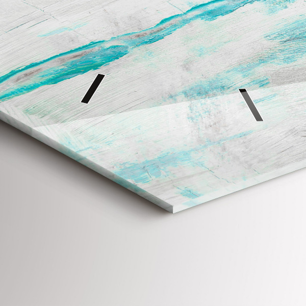 Horloge rectangulaire horizontale 'Texture d''huile abstraite'