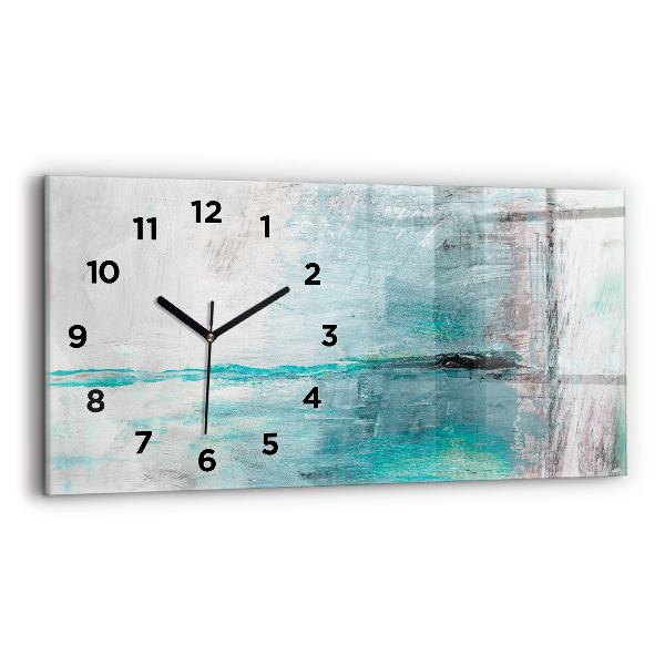 Horloge rectangulaire horizontale 'Texture d''huile abstraite'