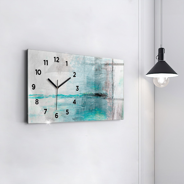 Horloge rectangulaire horizontale 'Texture d''huile abstraite'