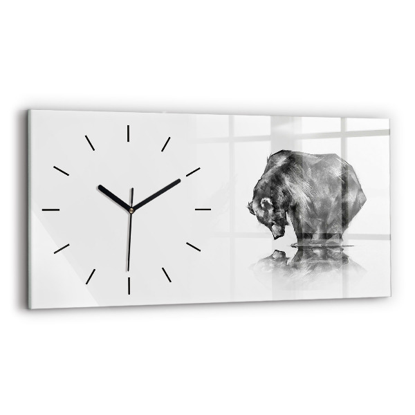 Horloge rectangulaire horizontale Ours de dessin animé