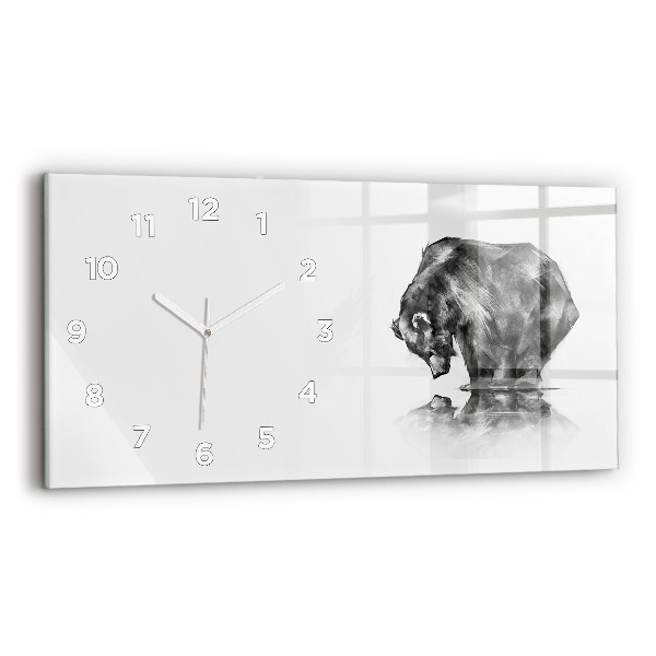 Horloge rectangulaire horizontale Ours de dessin animé