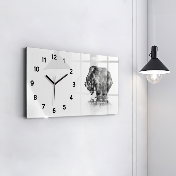 Horloge rectangulaire horizontale Ours de dessin animé