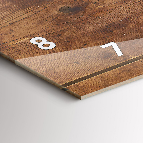 Horloge rectangulaire horizontale Bois rustique