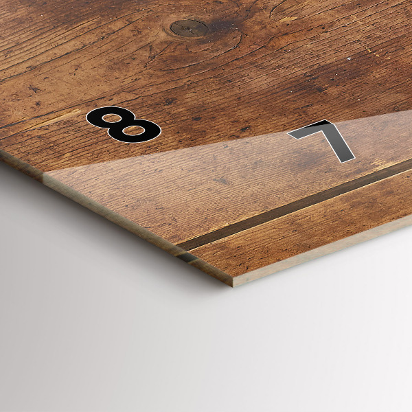 Horloge rectangulaire horizontale Bois rustique