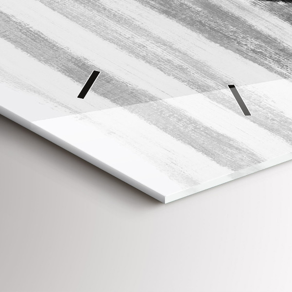 Horloge rectangulaire horizontale Femme en noir et blanc