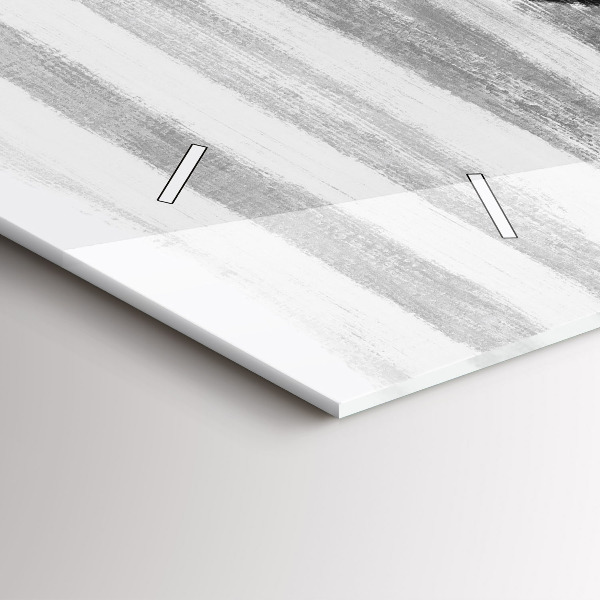 Horloge rectangulaire horizontale Femme en noir et blanc