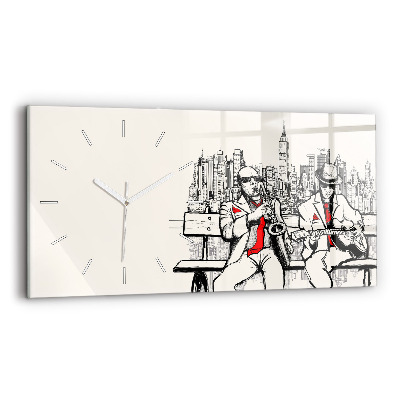 Horloge rectangulaire horizontale Jazz à New York