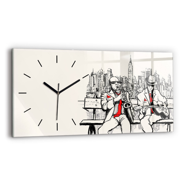 Horloge rectangulaire horizontale Jazz à New York