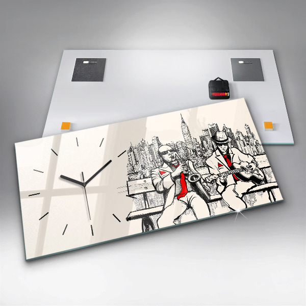 Horloge rectangulaire horizontale Jazz à New York