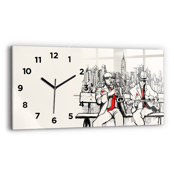 Horloge rectangulaire horizontale Jazz à New York