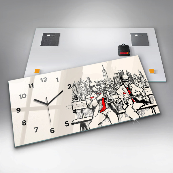 Horloge rectangulaire horizontale Jazz à New York