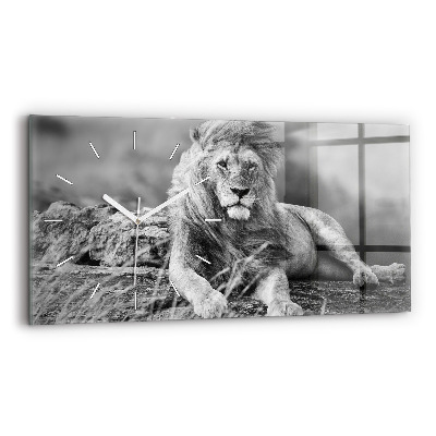 Horloge rectangulaire horizontale Abstraction - Lion