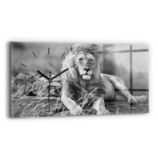 Horloge rectangulaire horizontale Abstraction - Lion