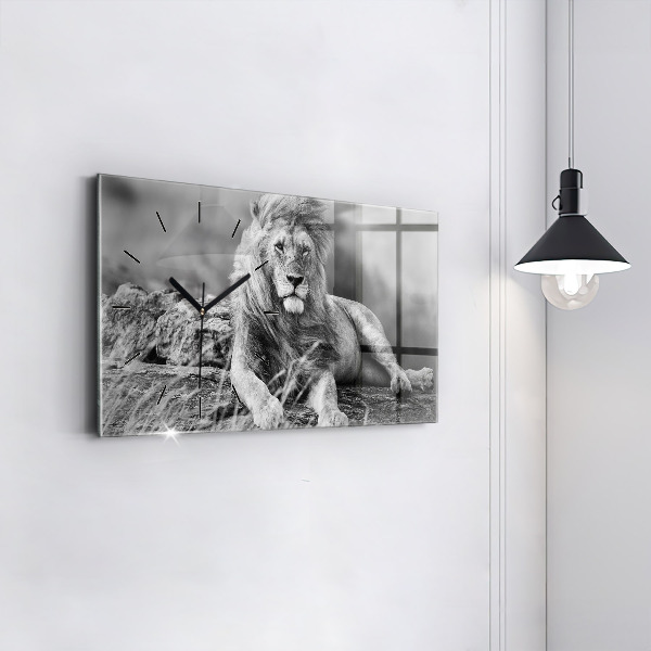 Horloge rectangulaire horizontale Abstraction - Lion