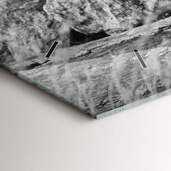 Horloge rectangulaire horizontale Abstraction - Lion