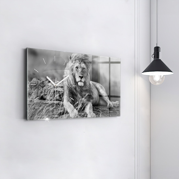 Horloge rectangulaire horizontale Abstraction - Lion