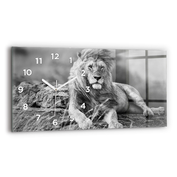 Horloge rectangulaire horizontale Abstraction - Lion