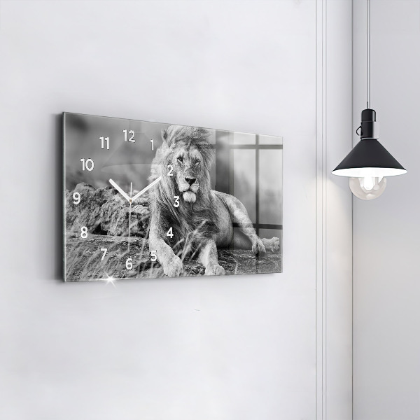 Horloge rectangulaire horizontale Abstraction - Lion