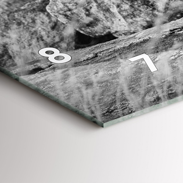 Horloge rectangulaire horizontale Abstraction - Lion