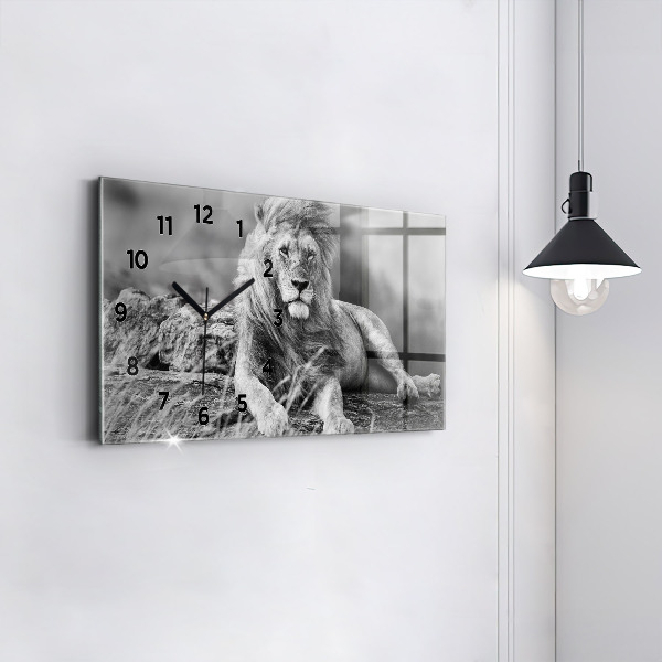 Horloge rectangulaire horizontale Abstraction - Lion