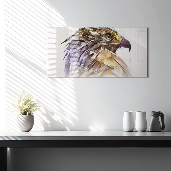 Horloge rectangulaire horizontale Oiseau de prédation