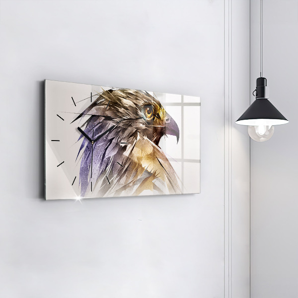 Horloge rectangulaire horizontale Oiseau de prédation