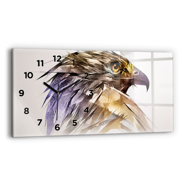 Horloge rectangulaire horizontale Oiseau de prédation