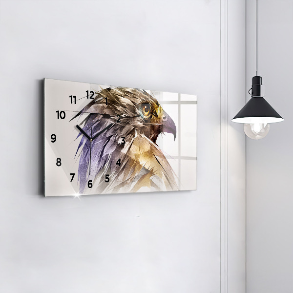 Horloge rectangulaire horizontale Oiseau de prédation