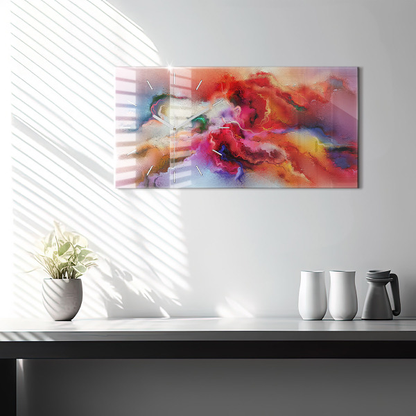 Horloge rectangulaire horizontale Peinture renversée